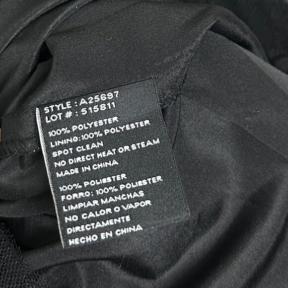 BETSY & ADAM Tiered Ruffle Tulle Gown in Black Size US 4 - Picture 8 of 13